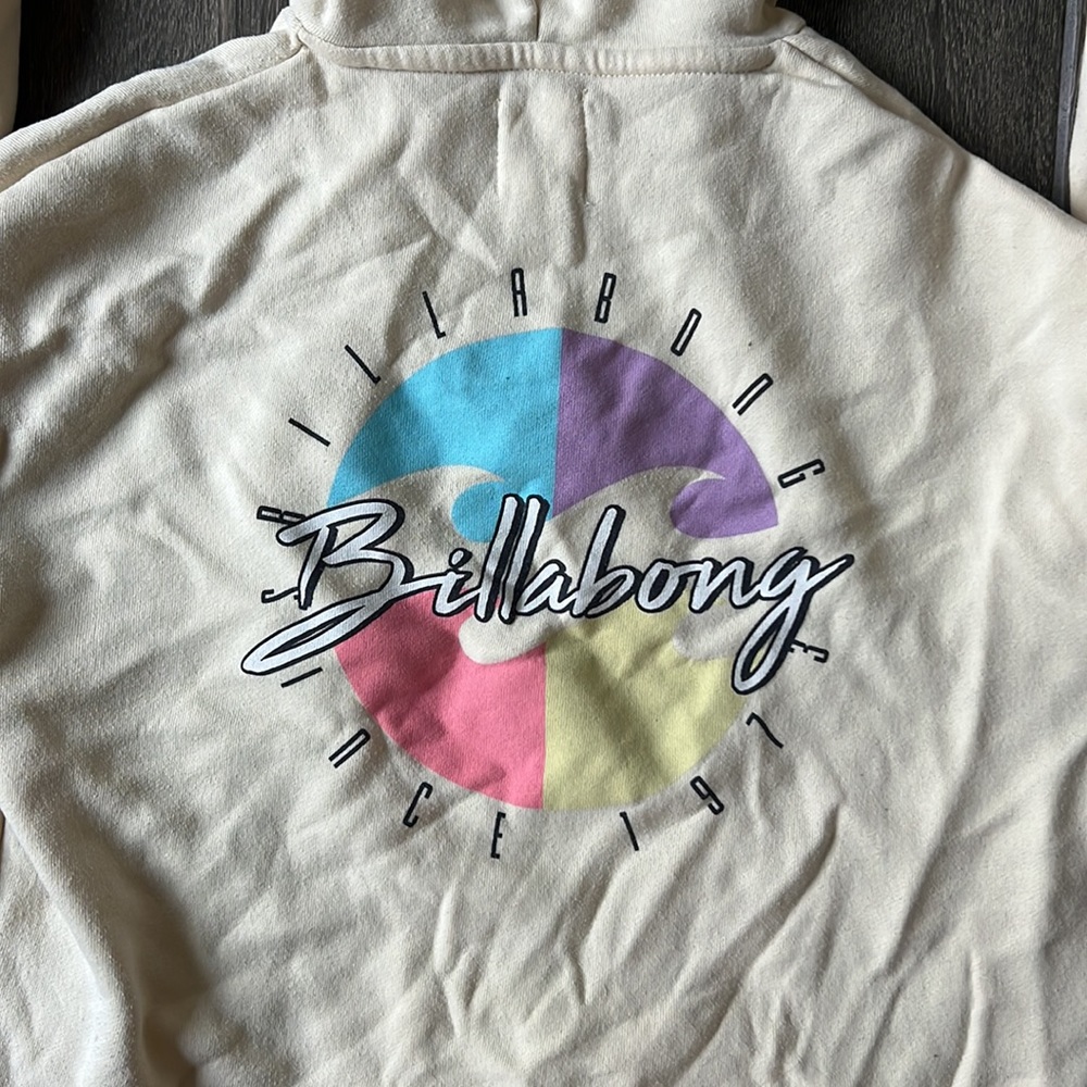 Yellow Billabong Hoodie, size Medium